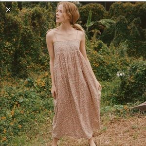 DOEN pansy dress in rust floral